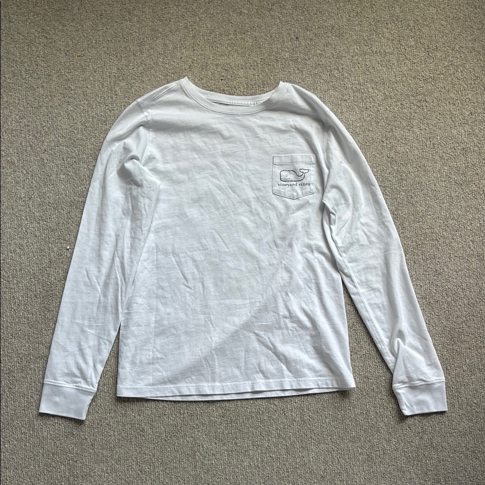 Vineyard Vines White Long Sleeve Tee Casual Cotton